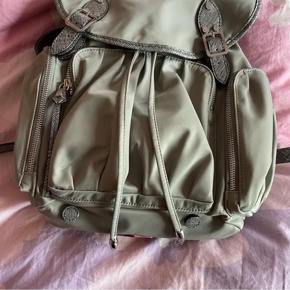 mz wallace- dove gray grey marlena detailed medium sized backpack nwt - Picture 6 of 12